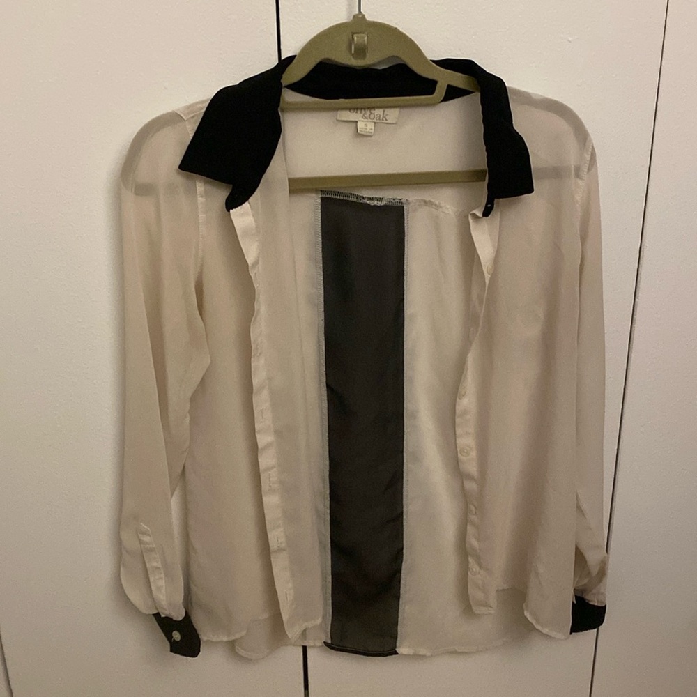 Black and white blouse